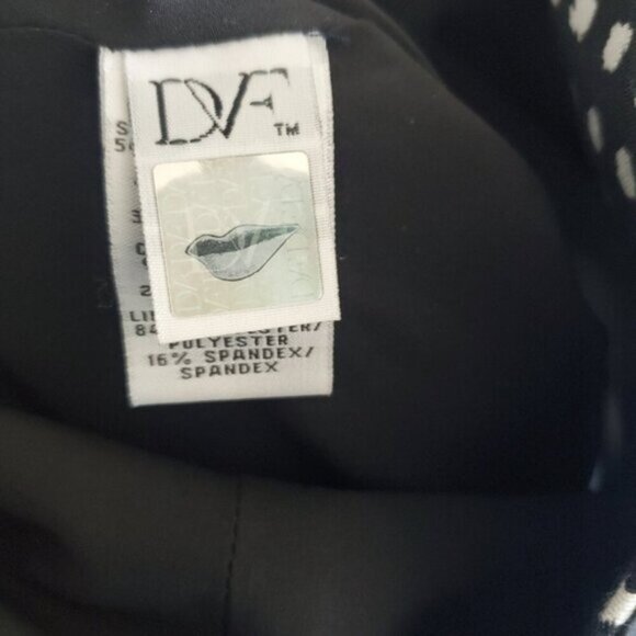 Diane Von Furstenberg Black/White Minetta Sheath Dress Size 6 - Picture 5 of 7